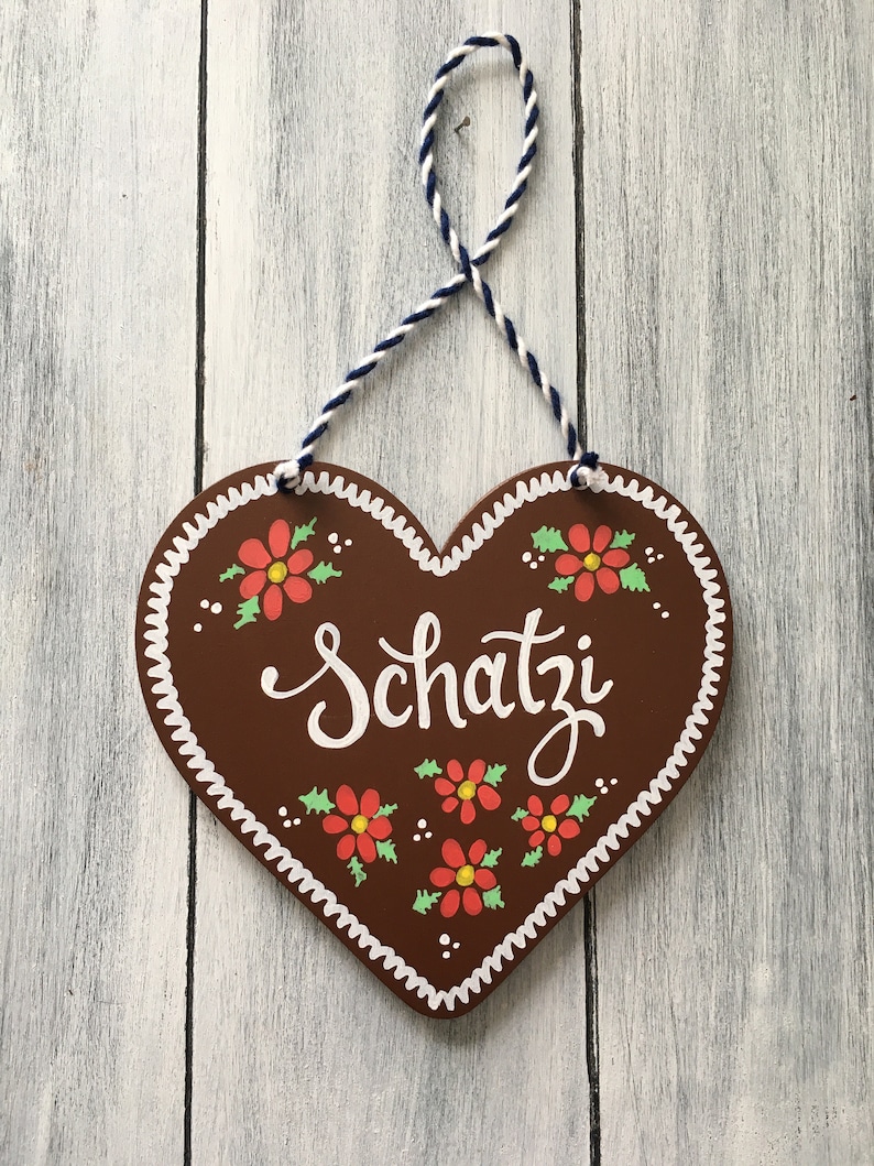 Merry Christmas Sign, 6 inch Lebkuchen Herz, German Christmas Decoration, German Gifts, Bavarian Sign, German Decor image 3