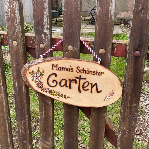 Personalized Garden Sign, Schrebergarten Schild, Gift for Gardener, German Gifts