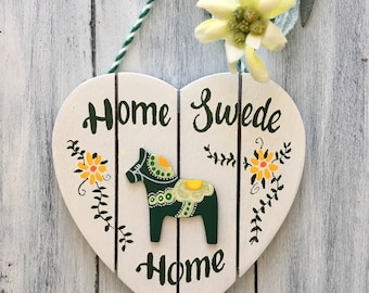 Swedish Welcome Sign, Swedish Gifts, Scandinavian Decor, Swedish Dala Horse, Välkommen Sign, Swedish Decor, Home Swede Home, Swedish Kitchen