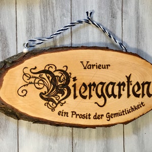 Biergarten Sign, Beer Garden Sign, personalized Biergarten sign gift for dad, German Sign, German Gifts, Personalized sign gift image 4