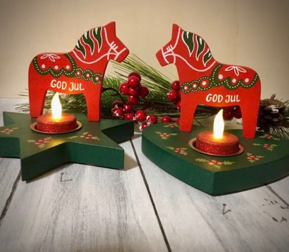 Swedish Christmas Decorations Dala Horse Scandinavian - Etsy Sweden