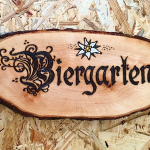 Biergarten Sign, Beer Garden Sign, personalized Biergarten sign gift for dad, German Sign, German Gifts, Personalized sign gift image 7