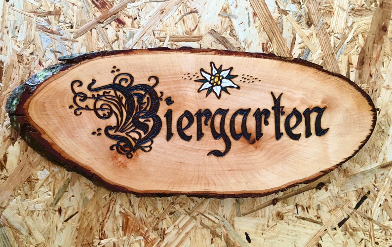 Biergarten Sign, Beer Garden Sign, personalized Biergarten sign gift for dad, German Sign, German Gifts, Personalized sign gift image 7