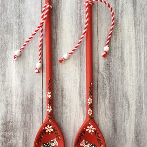 Swedish Kitchen Decor, Dala Horse, Swedish Gifts, Rosemaling, Scandinavian Decor, Swedish Kitchen, Wooden Spoons, Handmade Wood Decor image 5