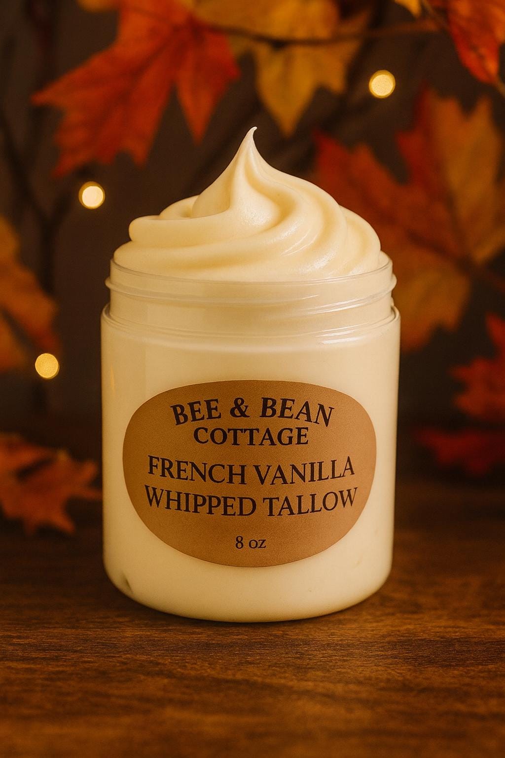 French Vanilla Whipped Tallow Body Butter: All Natural Moisturizer - Fall Gift
