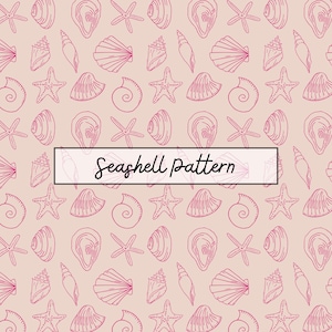 Schelpenillustraties - naadloos patroon