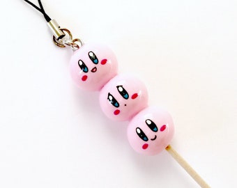 Pink Kirby Face Dango Stack Charm v.2