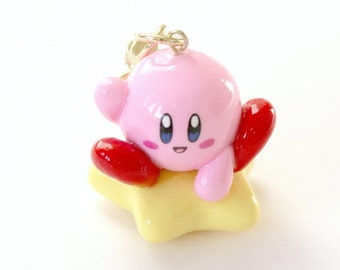 Kirby on Warp Star Keychain