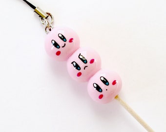 Pink Kirby Face Dango Stack Charm