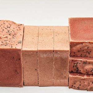 Shea Butter With Manjishta Root Exfoliating Bar - Handcrafted Natural Cold Process Pure Shea Butter Soap