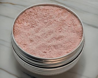 French Pink Clay Facial Mask: Natural Exfoliating Skincare, 2 oz