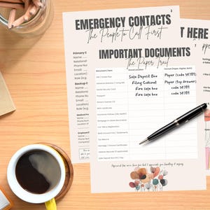 End of Life Planner Printable, Final Wishes Binder, Funeral Planning, Digital Emergency Organizer image 4