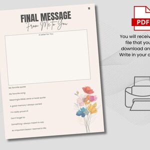 End of Life Planner Printable, Final Wishes Binder, Funeral Planning, Digital Emergency Organizer image 7