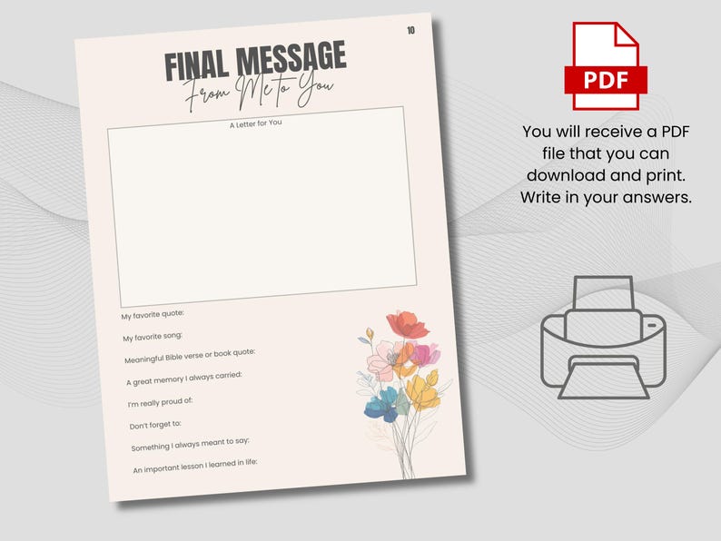 End of Life Planner Printable, Final Wishes Binder, Funeral Planning, Digital Emergency Organizer image 7