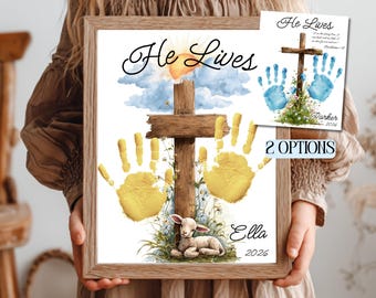 Easter Handprint Art Craft for Kids, Church Keepsake Art, Toddler Preschool Kindergarten Sunday School