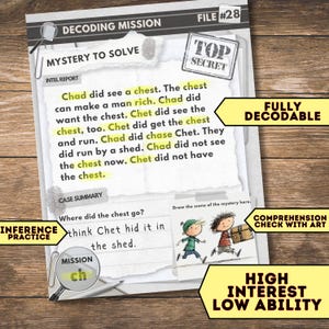 Decodable Reading Passages, Orton Gillingham Science of Reading, SOR Remediation Phonics, Dyslexia Intervention, IMSE image 6