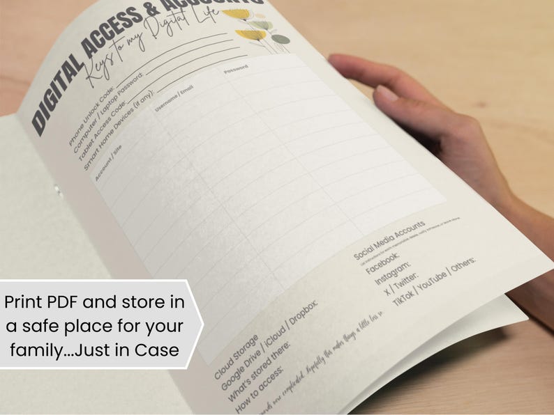 End of Life Planner Printable, Final Wishes Binder, Funeral Planning, Digital Emergency Organizer image 8