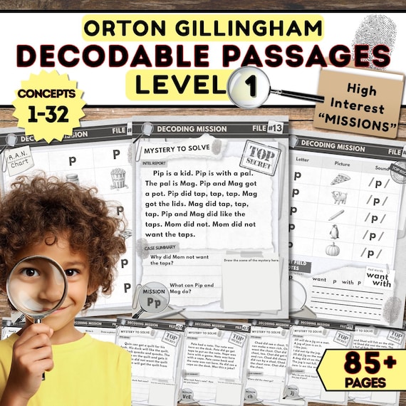 Decodable Reading Passages, Orton Gillingham Science of Reading, SOR Remediation Phonics, Dyslexia Intervention, IMSE