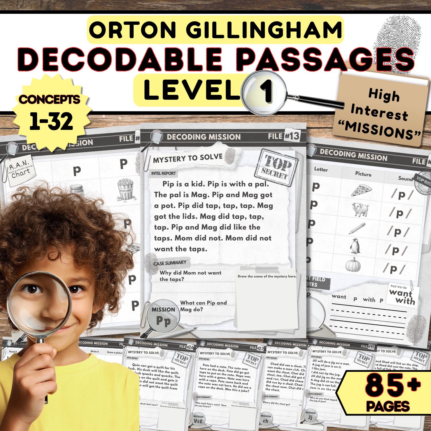 Decodable Reading Passages, Orton Gillingham Science of Reading, SOR ...