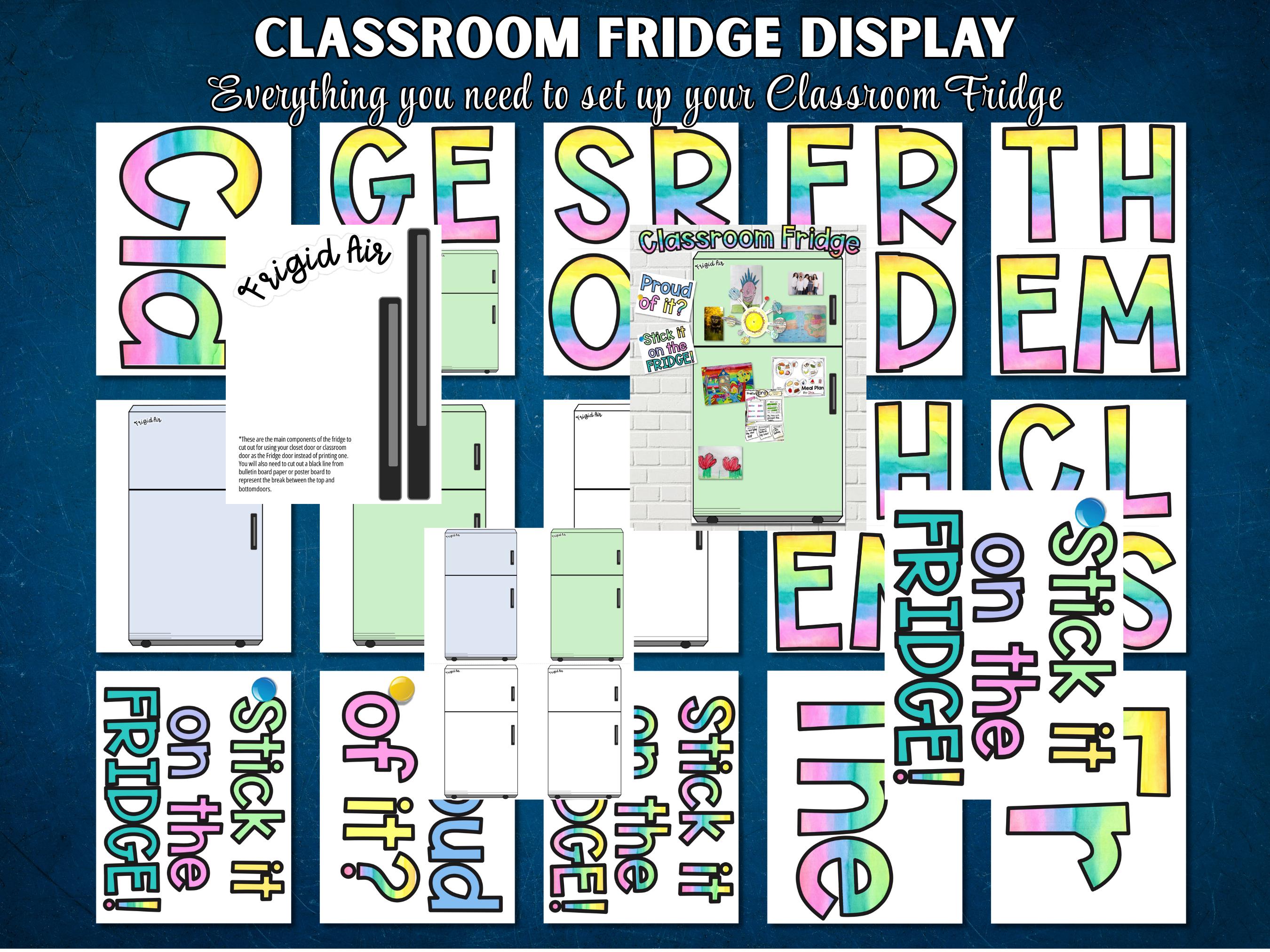 Classroom Fridge Bulletin Board Kit: Student Work Display, Community ...