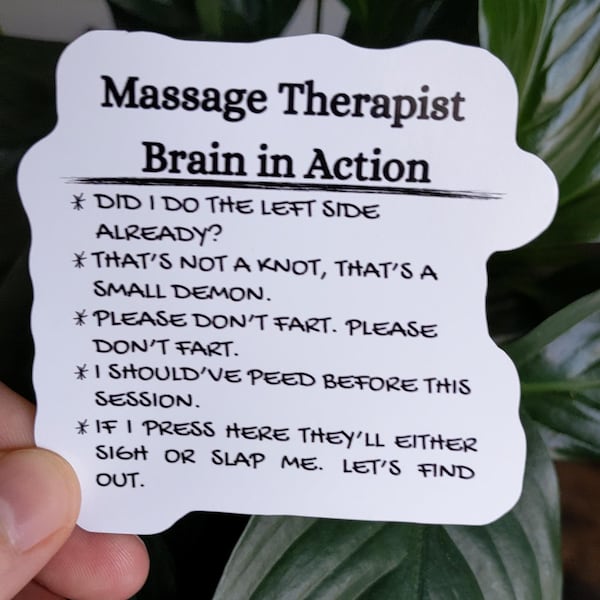 Massage Therapist Sticker, Funny Massage Therapy Sticker, LMT Gift, Laptop Sticker, Massage Stickers, Licensed Massage Gift Idea