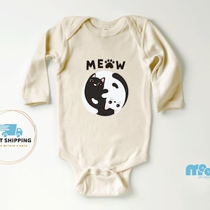 Cute Cat Onesie®, Funny Kitten Baby Bodysuit, Cat Lover Baby Gift, Adorable Baby Onesie®, Newborn Cat Outfit, Unisex Baby Bodysuit