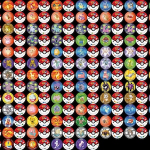Pokemon Región De Kanto Tazo Dibujos Vectoriales