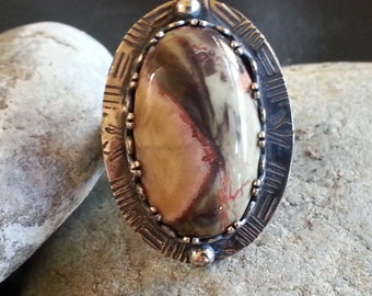 Peachy Jasper Ring