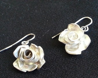 3D Rose Earrings