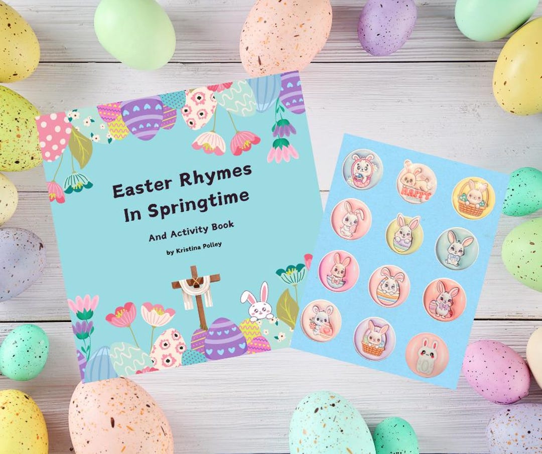 Easter Rhymes in Springtime Kids Book With Stickers - Etsy