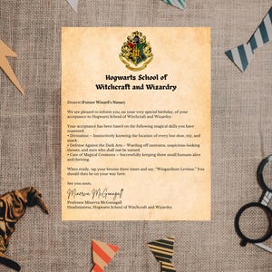 Carta de Aceitação Personalizada de Hogwarts - Download Digital