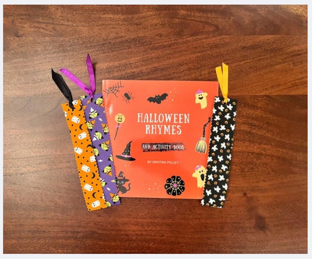 Bookmarks Rhyms Halloween Rhymes Children's Picture Book and Bookmark Bundle - Etsy