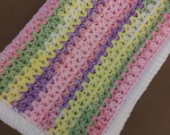 Handmade Colorful Crochet Doll Blanket