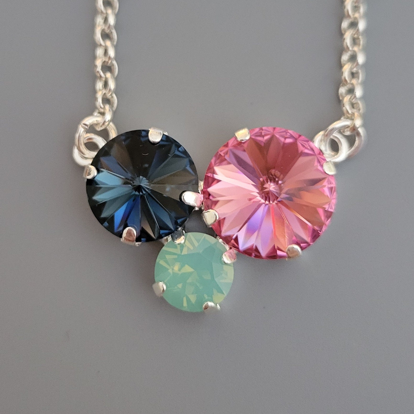 exo Austrian Crystal women necklace Hemp flowers chain collier femme s in euros