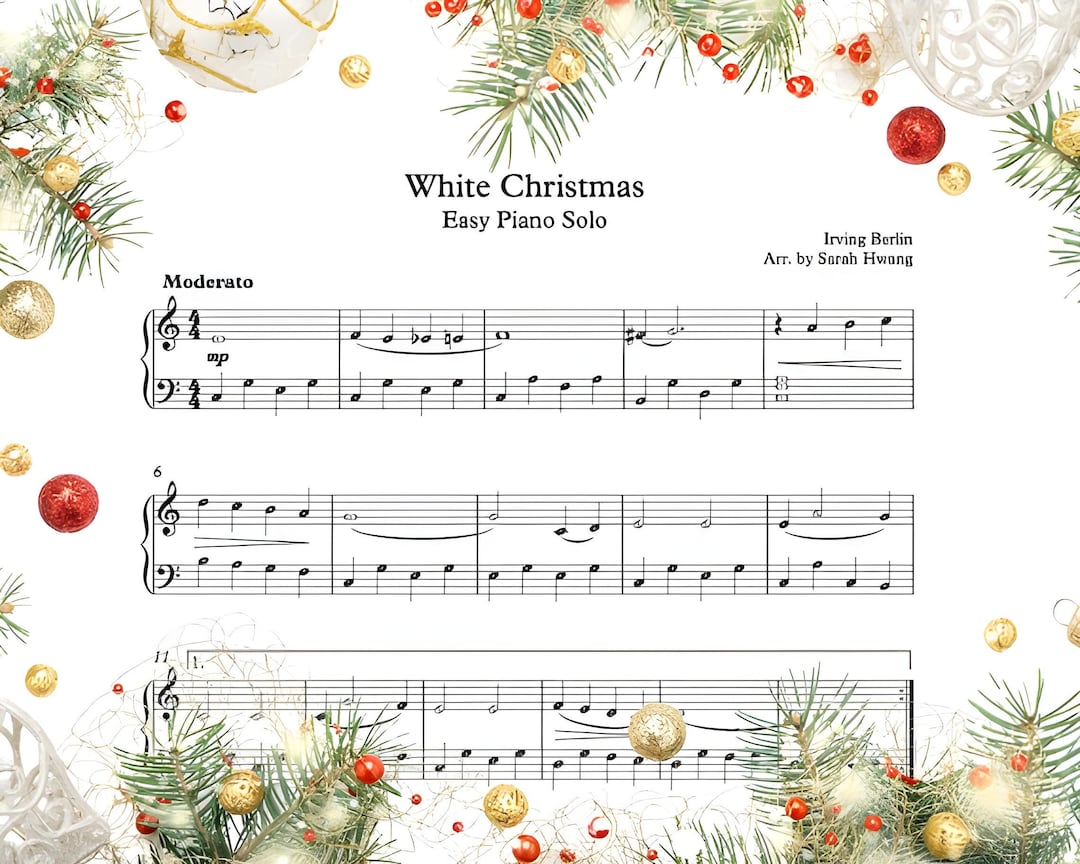 white-christmas-easy-piano-sheet-music-beginner-intermediate-printable-pdf-etsy for Free Printable Piano Sheet Music For White Christmas White Christmas Easy Piano Sheet Music - Beginner/intermediate (printable PDF) - Etsy for Free Printable Piano Sheet Music For White Christmas