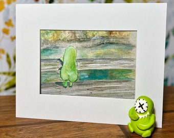 Monster Art Print, Monster Decor, Funny Art, Quirky Home Decor