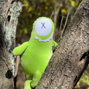 Monster Plush, Stuffed Animal, Handmade Toy, Stocking Stuffer, Funny Plush, Green Monster image 4