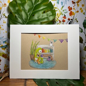 Nursery Art, Nursery Decor, Bedroom Art, Original Painting, Monster Art, Little Green Guy, Playroom Art, Playroom Decor image 2