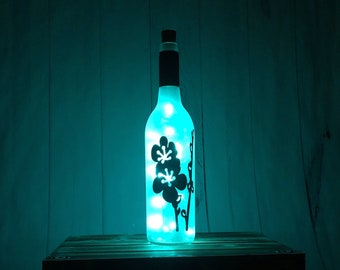 Hibiscus Flower Wine Bottle Light