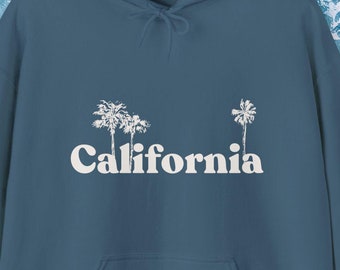 Sudadera con capucha California: sudadera unisex de surf, estilo costa oeste