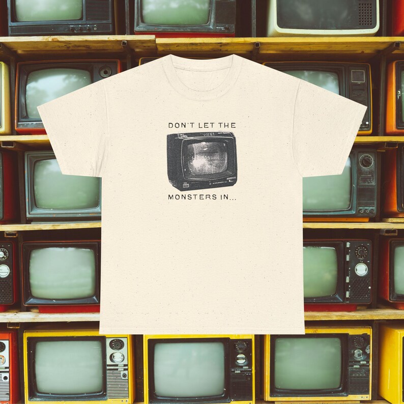 Retro TV Graphic Tee, 80s Nostalgia, Unisex Streetwear image 1