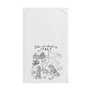 Italiaanse keukenhanddoek: Italië Travel Art Decor