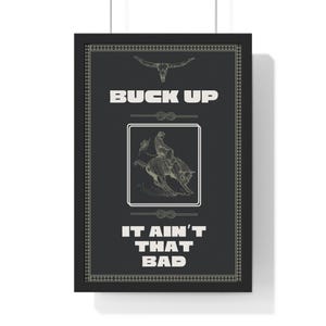 Cowboyposter ingelijst, vintage westerse kunstprint, decor rustiek huis, motiverende kunst aan de muur, cadeau voor cowgirl/cowboy, decor humor
