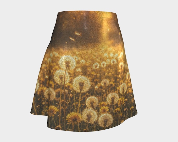 Dandelion Dream Flare Skirt | Performance Knit | Glitter | Shimmer