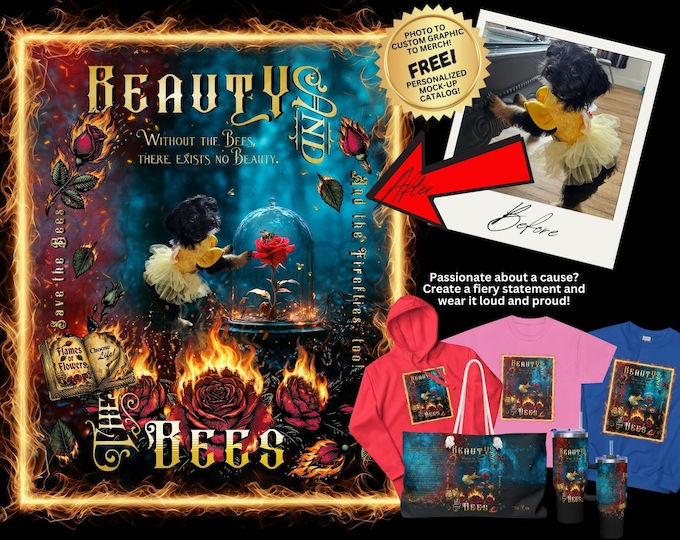 Custom Photo Illustrations for Merch | Digital Graphic Design | FREE Custom Mock-Up Catalog