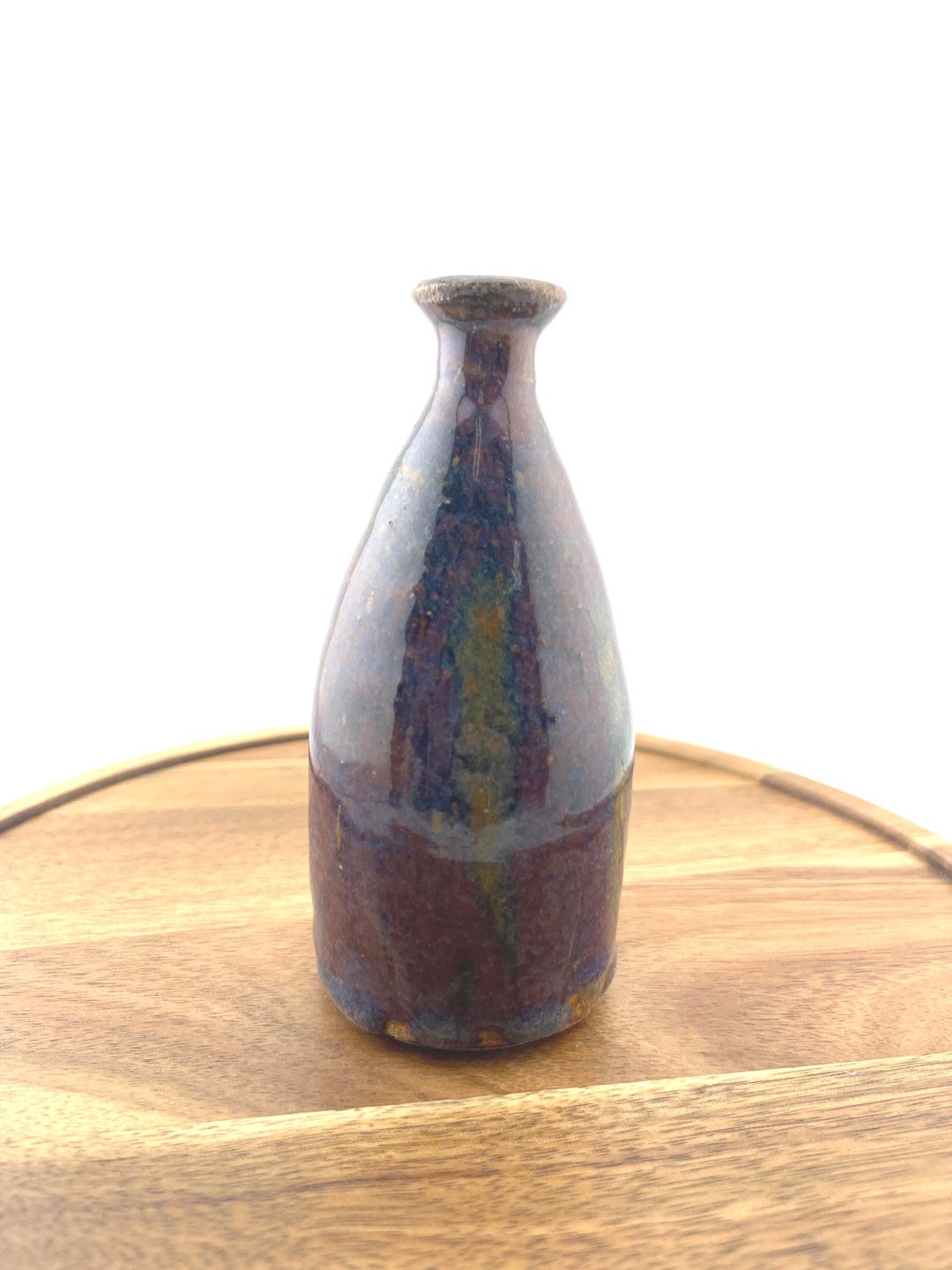 Vintage Studio Pottery Bud Vase - Small Teardrop Weed Pot - Mid Century ...