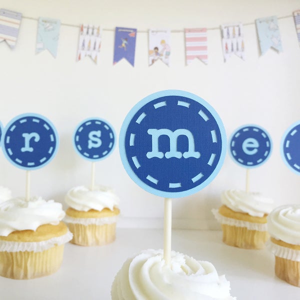 Alphabet Letter Cupcake Toppers Etsy