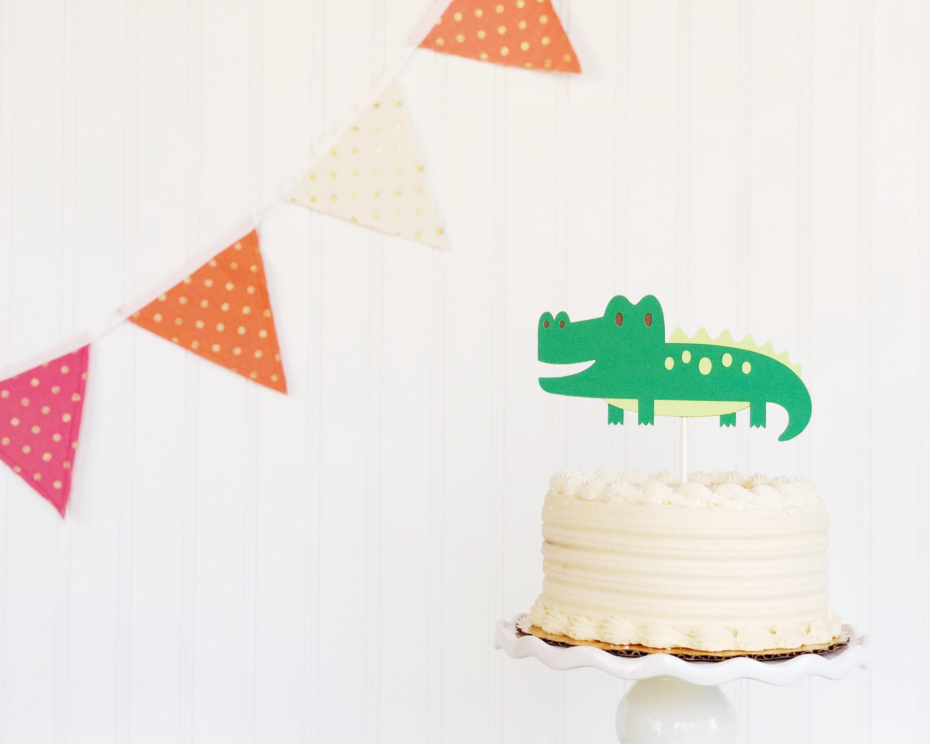 Python And Gator Cake Topper Alligator / Crocodile / Gator / Smash Cake / Cake Topper / - Etsy