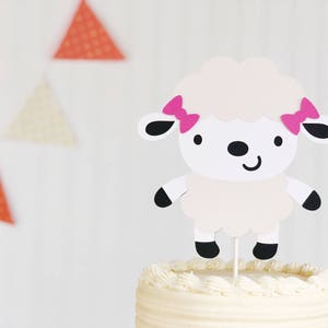 lamb / sheep / smash cake / cake topper / first birthday / baby shower / girl