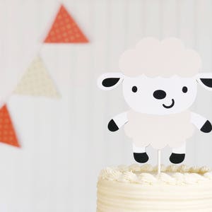 lamb / sheep / smash cake / cake topper / first birthday / baby shower / farm animal